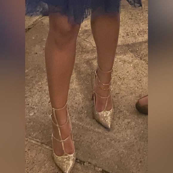 Christian Louboutin TOERLESS MUBE 100 GLITTER LUMINOR EU 40.5 - Picture 11 of 11